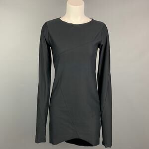 LOST & FOUND Size XS Black Cotton Asymmetrical Long Sleeve Dress